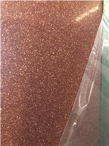 Inorganic Cement Red Terrazzo Polished Slabs